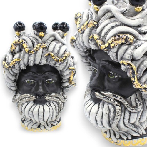 Figure Mitologiche, Medusa o Tritone in ceramica di... 2