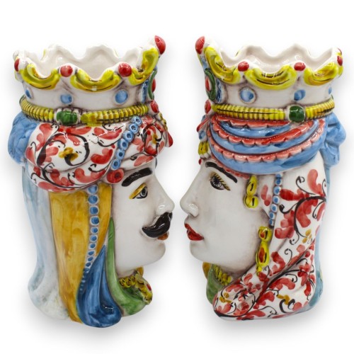 Sicilianska normandiska moriska huvuden (par) ca 18 cm... 2