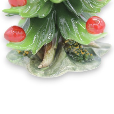 Árbol de Navidad con doble estrella en la punta, de cerámica fina, de aproximadamente 11 cm de alto (1 unidad), con varias opcio