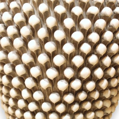 Jarrón de cuello alto Pigna, cerámica de Caltagirone - h 46 cm aprox. Un solo color, blanco antiguo - 