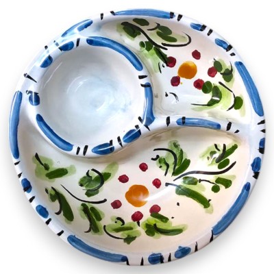 Portasalsas o especiero de mesa en cerámica Caltagirone, con dos opciones de decoración, Ø 10 cm aprox. Mod TD