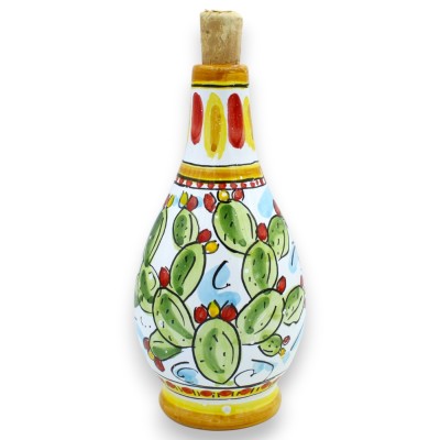 Butelka na oliwę lub limoncello, ceramika Caltagirone, wys. ok. 20 cm (1 szt.) Różne dekoracje