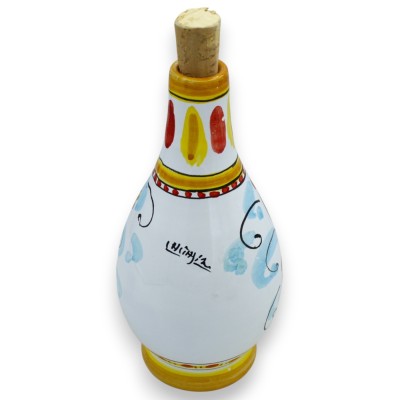 Butelka na oliwę lub limoncello, ceramika Caltagirone, wys. ok. 20 cm (1 szt.) Różne dekoracje