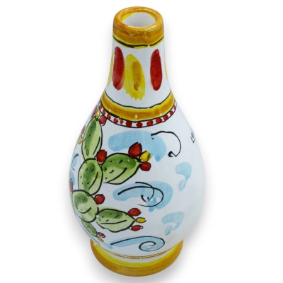 Bottiglia per Olio o Limoncello, ceramica Caltagirone, h 20 cm ca. (1Unità) Vari Decori