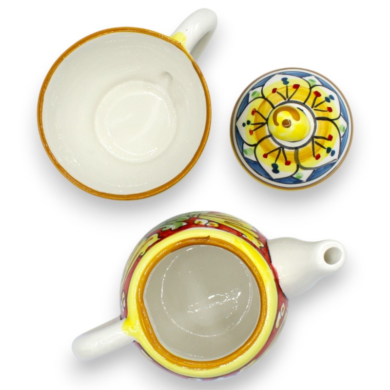 Three-piece teapot, convertible into...
