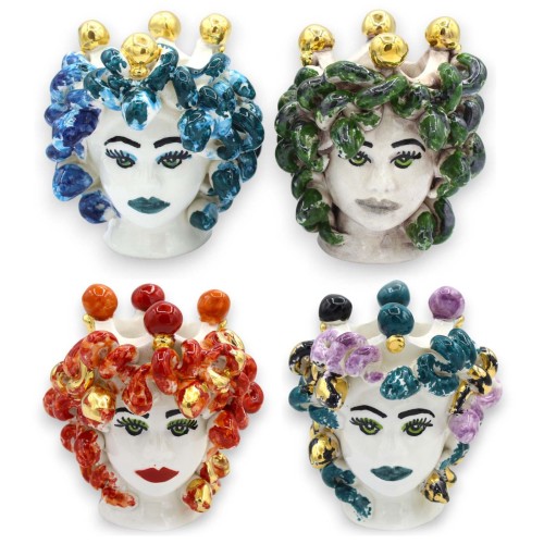 Testa di Medusa, figura mitologica, ceramica Caltagirone...