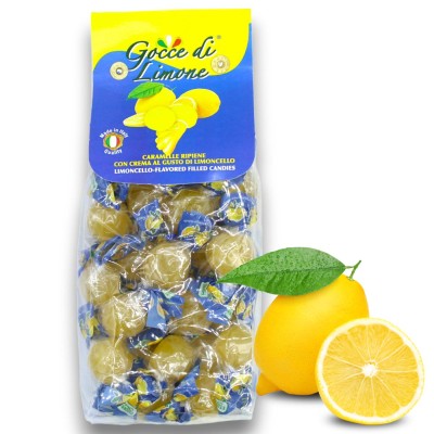 Caramelos duros de limón con crema sabor Limoncello, 200 g, hechos a mano