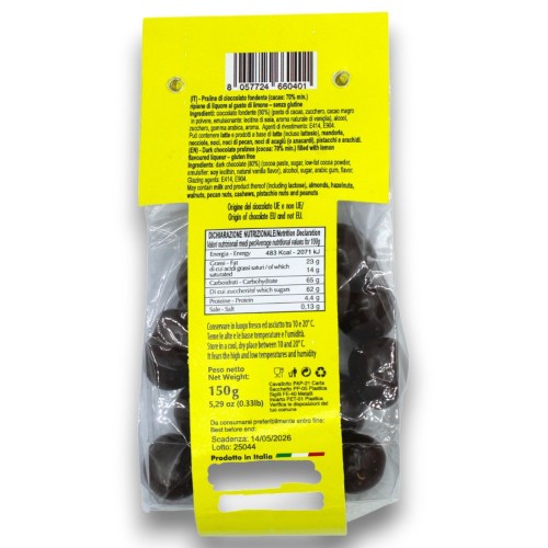Pralines van pure chocolade gevuld met limoncello likeur,... 2