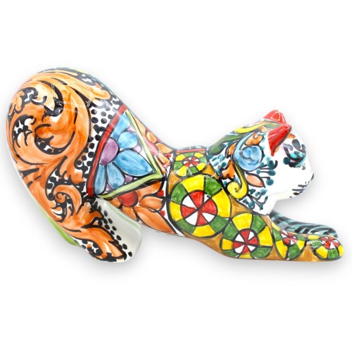 Spänd kattdesignserie ÈLITE Caltagirone keramik, L 26 x... 2