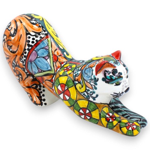 Spänd kattdesignserie ÈLITE Caltagirone keramik, L 26 x...