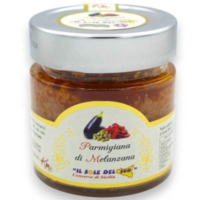 Berenjenas a la parmesana siciliana artesanales, mezcladas - 190 g SIN GLUTEN - 