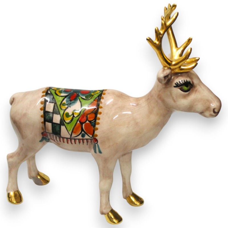 Caltagirone Ceramic Reindeer, approx....