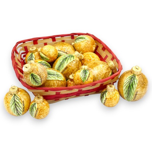 Bola de Natal de cerâmica Caltagirone, modelo laranja, 4...