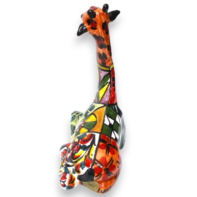Sittande giraff, Caltagirone keramik, ca 16 x 13 cm. ÉLITE-serien, modern inredning