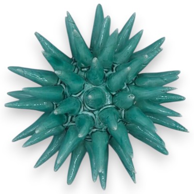 Seeigel aus Caltagirone-Keramik, freistehend oder hängend, Verderame - zwei Größen (1 Stück)