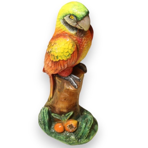 Parrot on a Trunk, 100% Handcrafted, approx. 85 x 25 x 35...