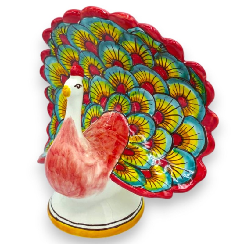 Pfau aus Caltagirone-Keramik, zwei...