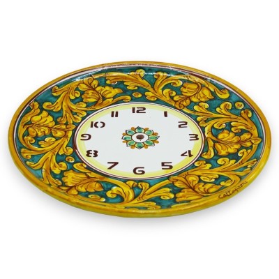 Caltagirone keramische klok - Ø 30 cm ca. Compleet met Ingranaggio, klassieke barokke decoratie - 