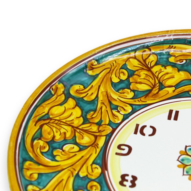 Caltagirone keramische klok - Ø 30 cm ca. Compleet met Ingranaggio, klassieke barokke decoratie - 