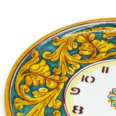 Zegar ceramiczny Caltagirone - Ø 30 cm ok. W komplecie Ingranaggio, klasyczna barokowa dekoracja - 
