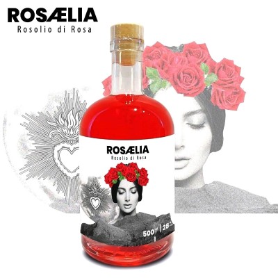 ROSAELIA – ROSE ROSOLIO, hantverksmässig roslikör, 28% vol - 500 ml