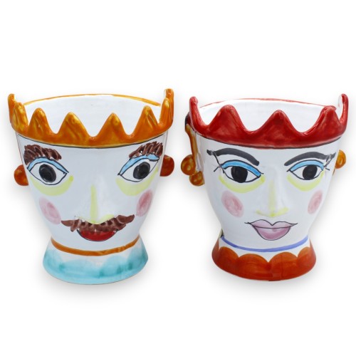 Vaso porta-cápsulas com rosto de mulher ou homem, modelo...