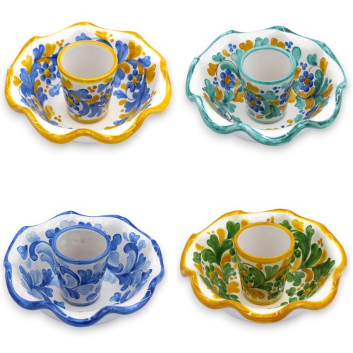 Łyżeczka do cukru i uchwyt na saszetki, ceramika...