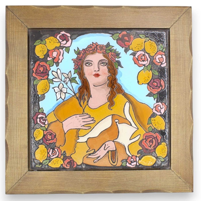 Quadro di S. Rosalia, L 27 x 27 cm...