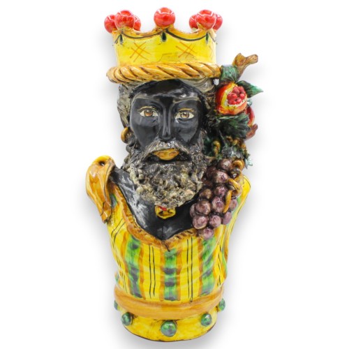 Busto con base Rotonda, ceramica Caltagirone, h 33 x 17... 2