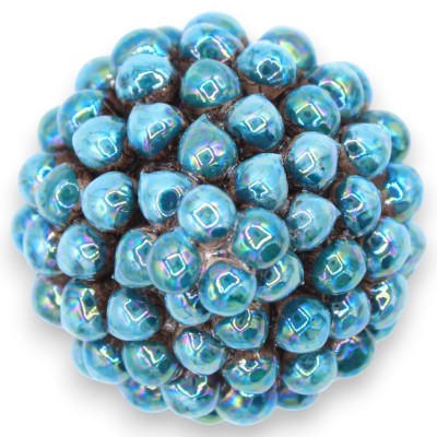 Pinha siciliana, cerâmica de Caltagirone, aproximadamente 15 cm de altura (1 unidade) com esmalte madrepérola, duas opções de de
