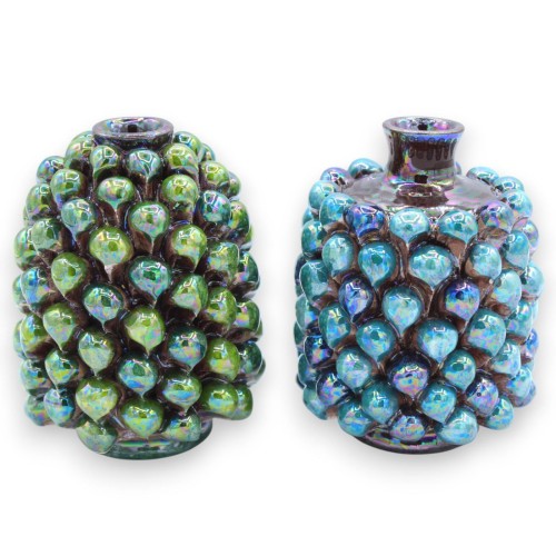 Pinecone Diffuser, Caltagirone ceramic, h 11 x 8 cm, two...
