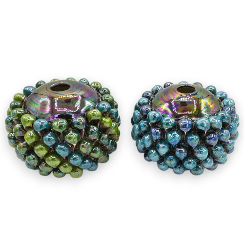 Pinecone diffuser, Caltagirone ceramic, Ø 11 x h 8 cm...
