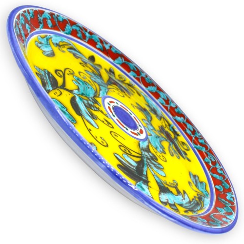 Zierteller, sizilianische Keramik, Ø ca. 45 cm. Selenrot,... 2