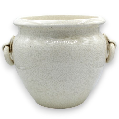 Cachepot Vaso per piante con manici, pregiata ceramica, 3...