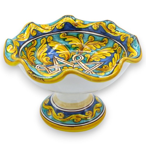 Ceramiczna misa na owoce Caltagirone, element centralny,...