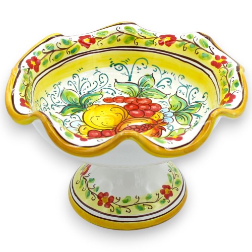 Alzata centrotavola fruttiera ceramica Caltagirone,...
