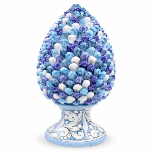 Szyszka sosnowa sycylijska, ceramika Caltagirone - wys....