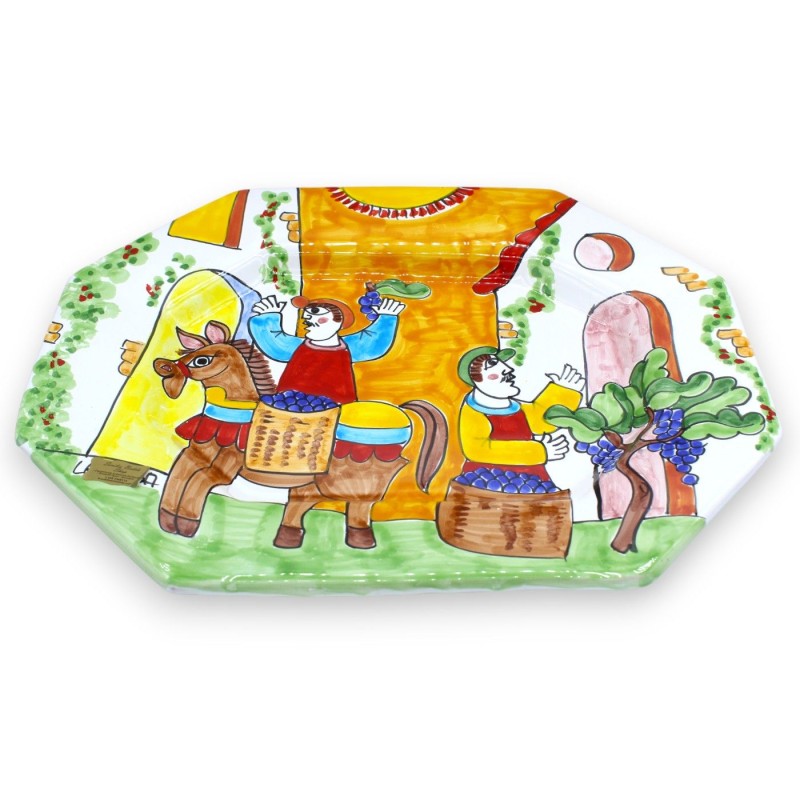 Achthoekig dienblad / hangbord - ca....