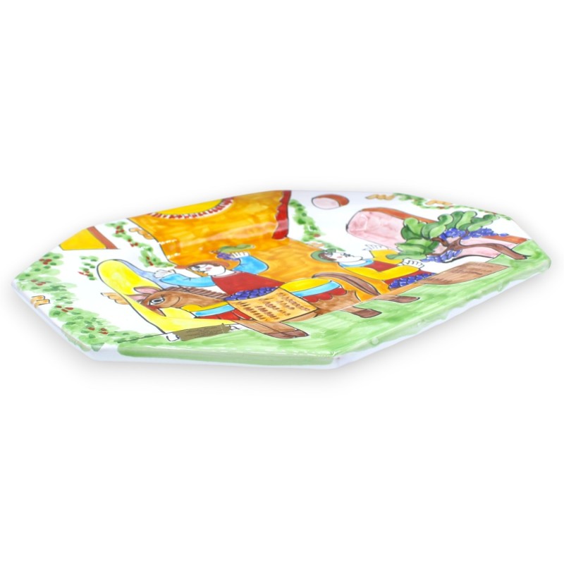 Åttkantig bricka / hängande tallrik -...