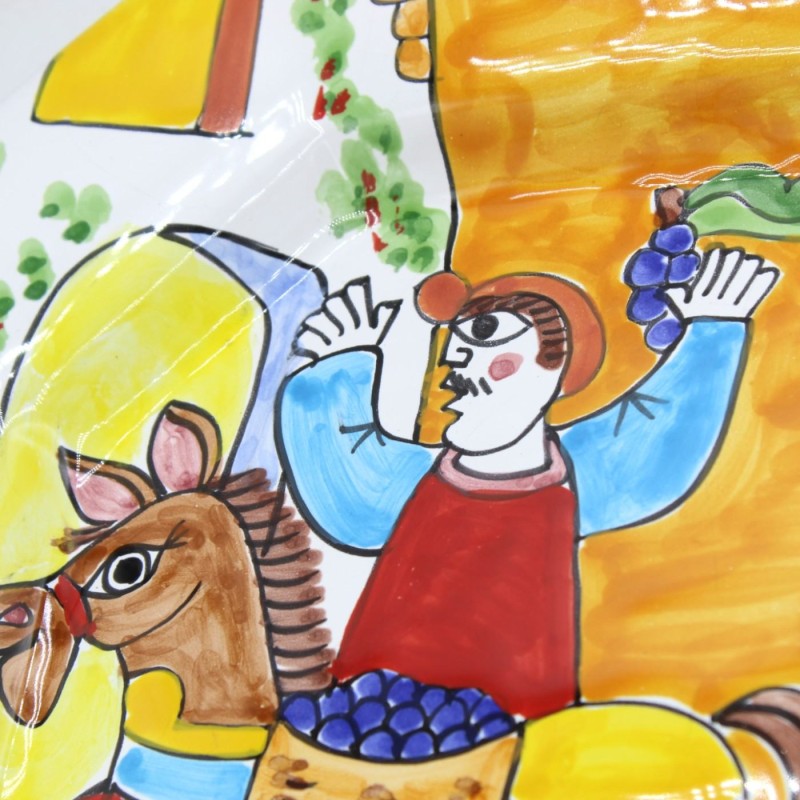 Achthoekig dienblad / hangbord - ca....