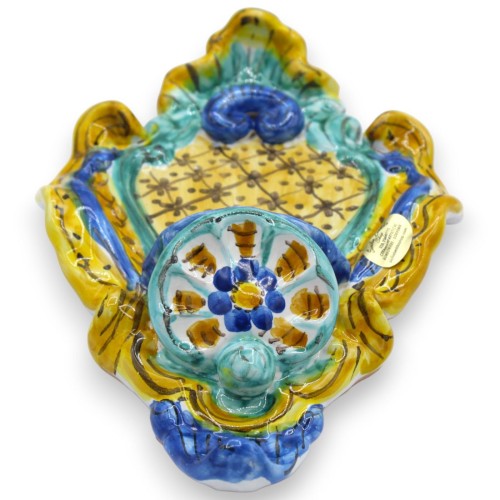 Sicilian ceramic holy water stoup - approx. 23 x 14 cm... 2