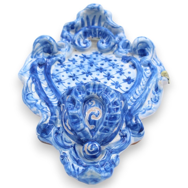 Sicilian ceramic holy water stoup, h...