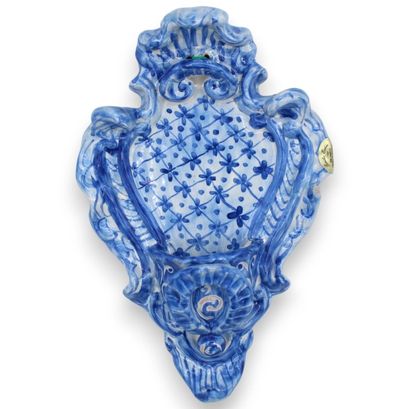 Sicilian ceramic holy water stoup, h...