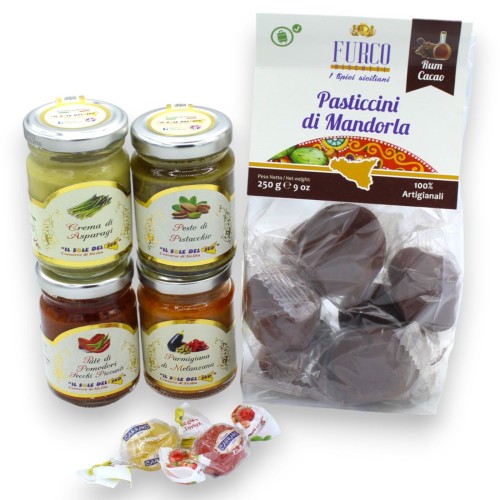 Blikken geschenkdoos met typisch Siciliaanse producten -... 2