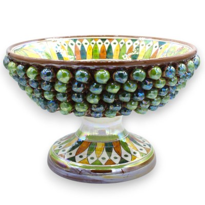 Caltagirone keramikställ för tallkottar, ca Ø 30 cm. Finns i grönt, siciliansk vagndekor och MD4 pärlemoremalj.