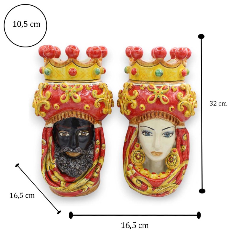 Pareja de cabezas moriscas...