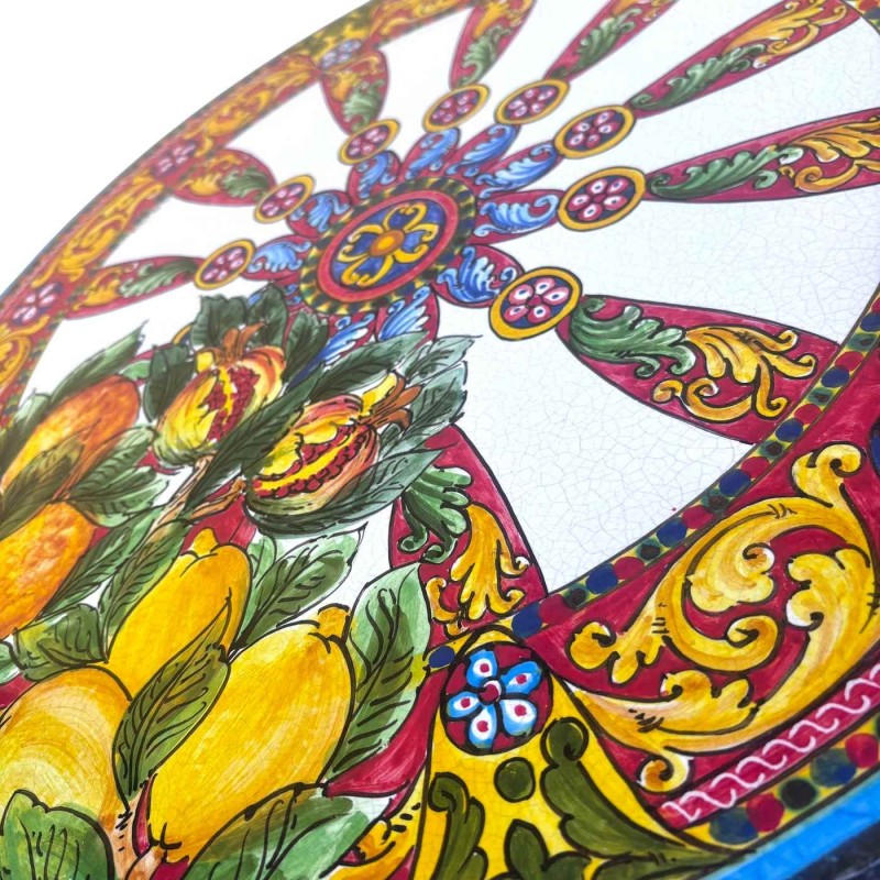 Table ronde en pierre de lave de...