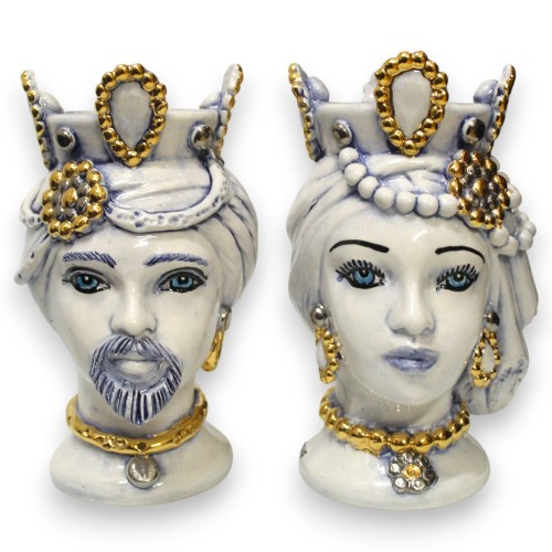 Cabeças mouras sicilianas (par) com aproximadamente 17 cm...