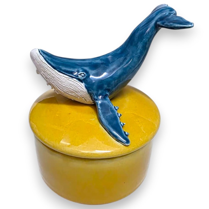 Joyero con forma de ballena azul y...