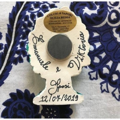 Sycylijski ceramiczny magnes sosny - 